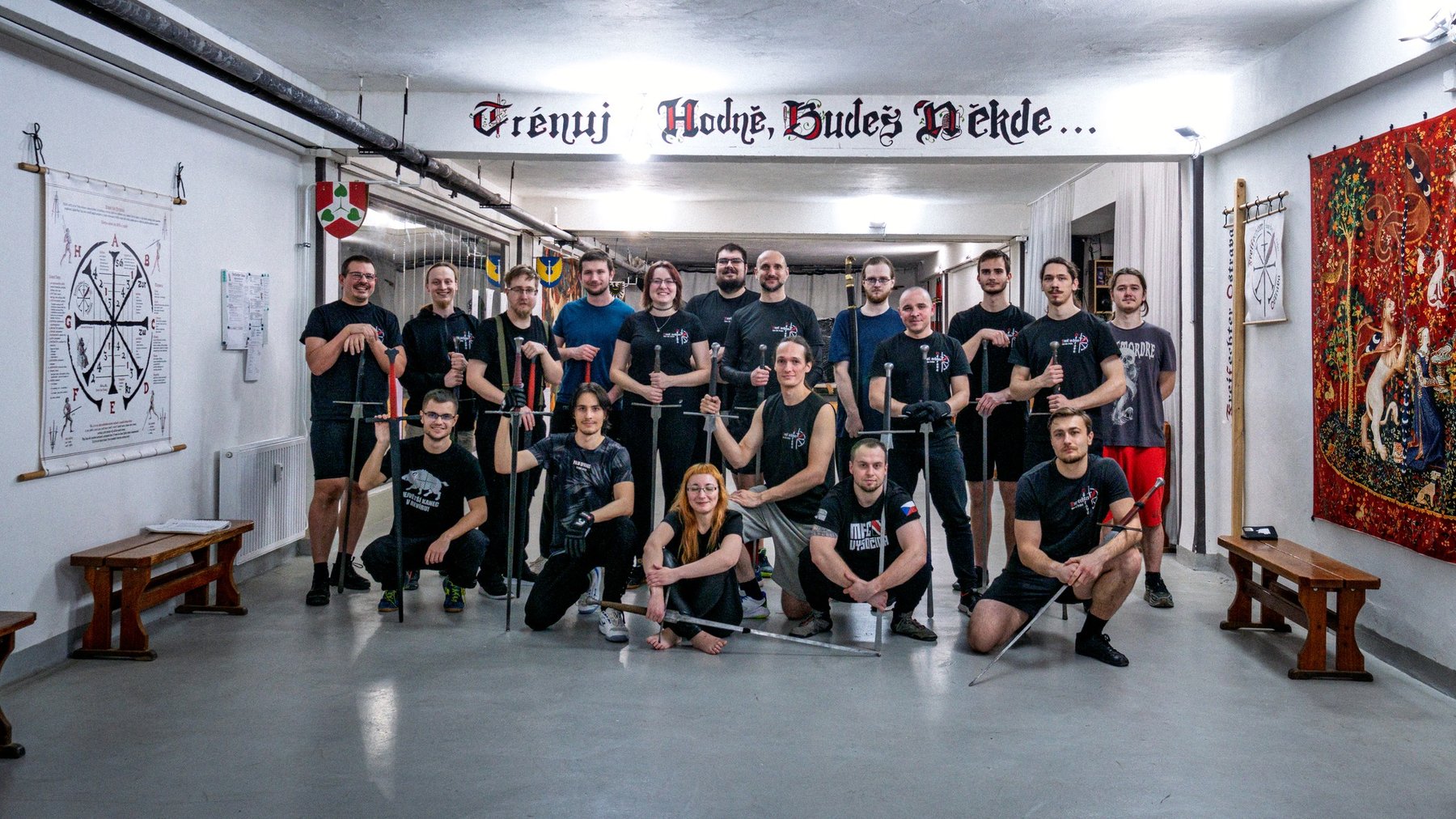 Skupinová fotka z tréninku FreiFechter Ostrava